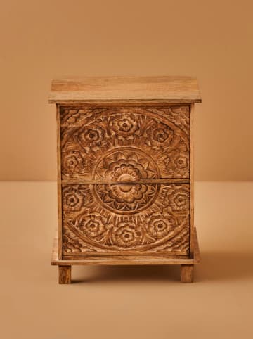 BELLA MAISON Stolik nocny w kolorze jasnobrązowym - 37 x 50 x 40 cm