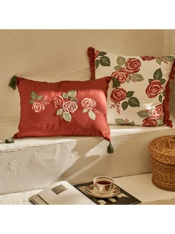 BELLA MAISON Kussensloop crème/lichtroze - (L)43 x (B)43 cm