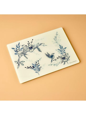 BELLA MAISON Schneidebrett in Creme/ Blau - (L)35 x (B)25 cm