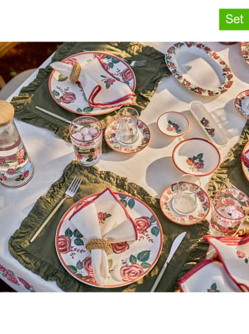 BELLA MAISON 26tlg. Frühstücksservice in Weiß/ Rosa