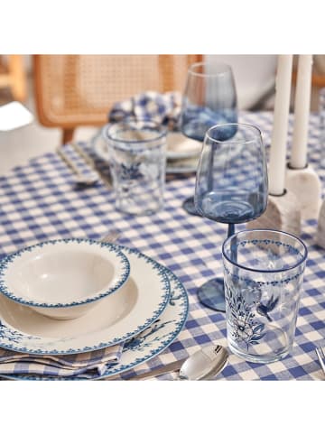 BELLA MAISON 24-częściowy zestaw w kolorze biało-niebieskim