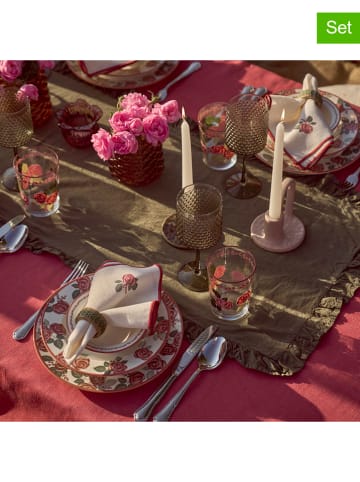 BELLA MAISON 24-delig tafelservies wit/lichtroze