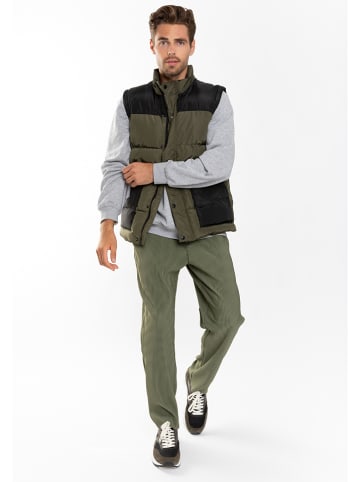 Northwood Kamizelka pikowana "Nino" w kolorze oliwkowo-czarnym