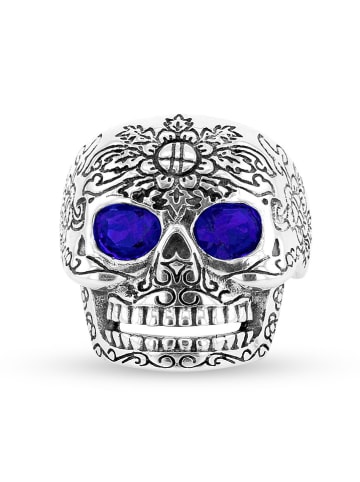 Uomo Zilveren ring met edelstenen