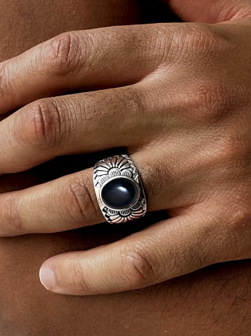 Uomo Silber-Ring mit Edelstein