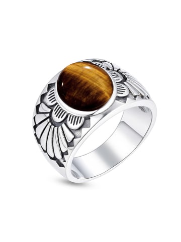 Uomo Silber-Ring mit Edelstein