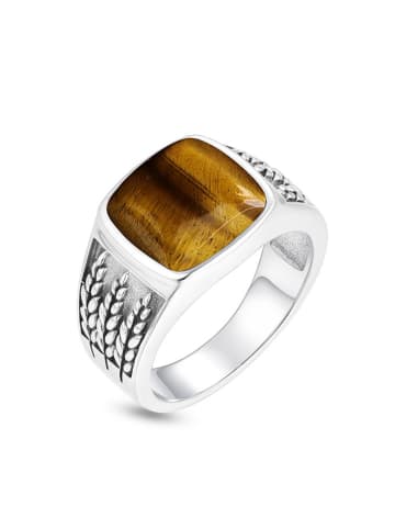 Uomo Zilveren ring met edelstenen