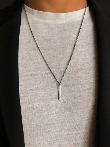 Uomo Srebrna zawieszka z onyksem