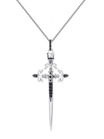 Uomo Zilveren hanger met edelstenen