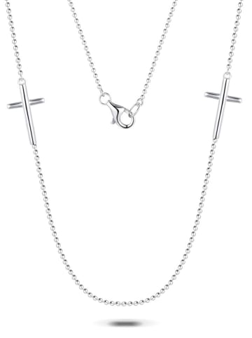 Uomo Silber-Halskette mit Schmuckelementen - (L)60 cm