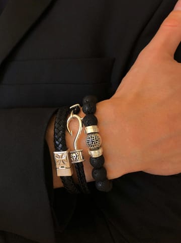 Uomo Zilveren armband met edelstenen