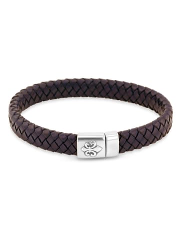 Uomo Leren armband bruin