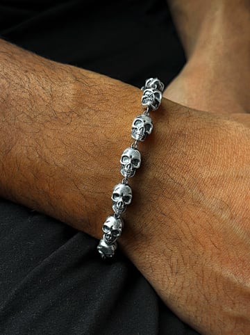 Uomo Zilveren armband met sierelementen