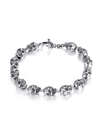 Uomo Zilveren armband met sierelementen