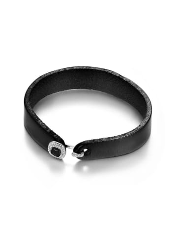 Uomo Leren armband met edelstenen