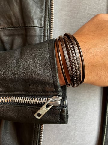 Uomo Armband in Braun