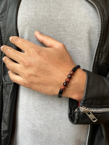 Uomo Leren armband met edelstenen