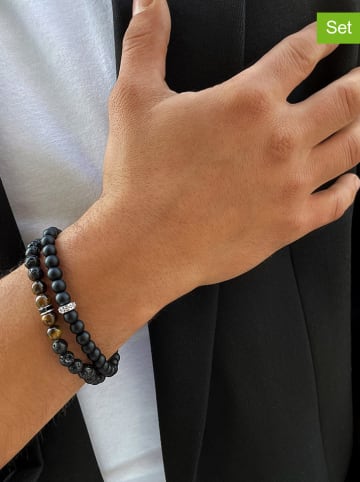 Uomo 2-delige set: armbanden met sierelementen