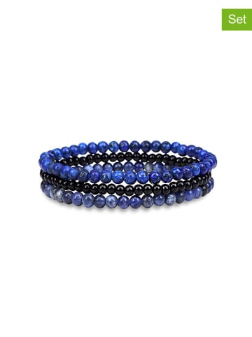 Uomo 3er-Set: Armbänder mit Edelsteinen