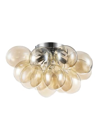 Maytoni Plafonnière "Balbo" zilverkleurig/beige - (H)22,5 x Ø 38 cm