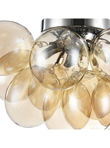 Maytoni Plafonnière "Balbo" zilverkleurig/beige - (H)22,5 x Ø 38 cm