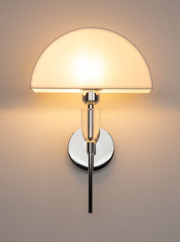 Maytoni Lampa ścienna "Prima" w kolorze srebrno-kremowym - 30 x 45 x 16 cm