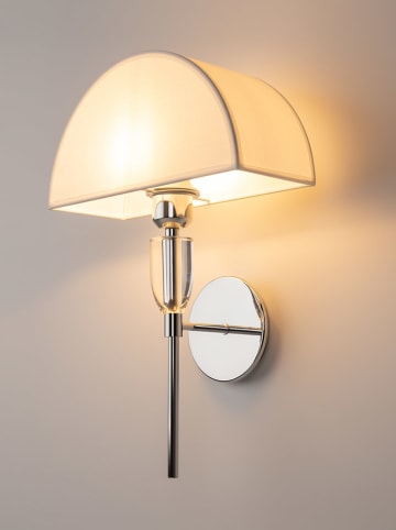 Maytoni Lampa ścienna "Prima" w kolorze srebrno-kremowym - 30 x 45 x 16 cm