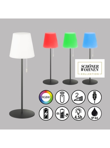 FH Lighting Lampa stołowa LED "Talent" w kolorze czarno-białym - wys. 38 x Ø 12 cm