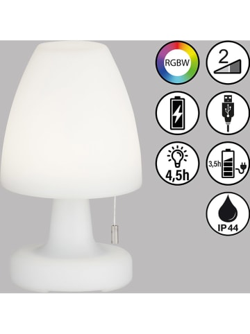 FISCHER & HONSEL Lampa stołowa LED "Termoli" w kolorze białym - wys. 25 x Ø 15 cm