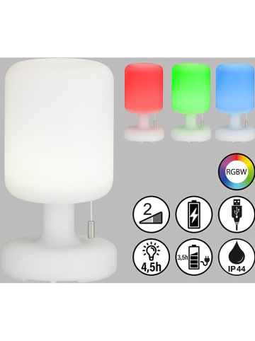 FISCHER & HONSEL Lampa stołowa LED "Termoli" w kolorze białym - wys. 23 x Ø 13 cm