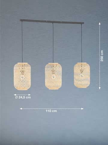 Schöner Wohnen Kollektion Lampa wisząca "Calla" w kolorze jasnobrązowym - 110 x 250 cm