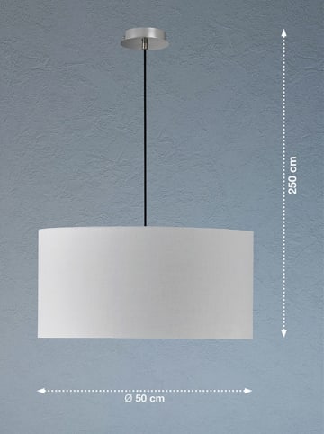 Schöner Wohnen Kollektion Lampa wisząca "Pina" w kolorze białym - wys. 250 x Ø 50 cm