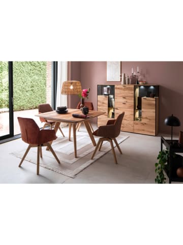 FH Lighting Lampa wisząca "Macra" w kolorze czarno-beżowym - wys. 140 x Ø 46 cm