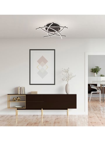 FISCHER & HONSEL Lampa sufitowa LED "Cross TW" w kolorze czarnym - Ø 50 cm