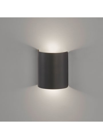 FISCHER & HONSEL Lampa ścienna LED "Halv" w kolorze czarnym - 12 x 15 x 6,5 cm
