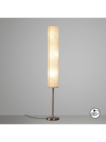FISCHER & HONSEL Lampa stojąca "Ramas" w kolorze srebrno-kremowym - wys. 165 x Ø 25 cm