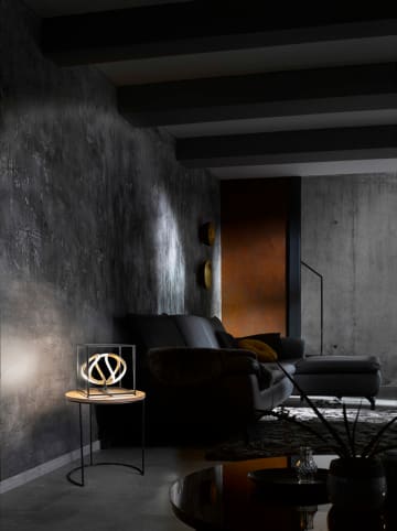 FISCHER & HONSEL Lampa stołowa LED "Gesa" w kolorze czarnym - 26 x 27 x 26 cm