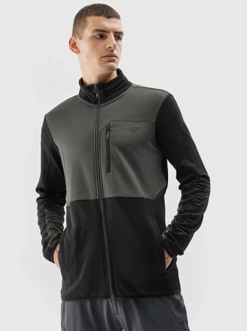 4F Fleecejacke in Grau/ Schwarz