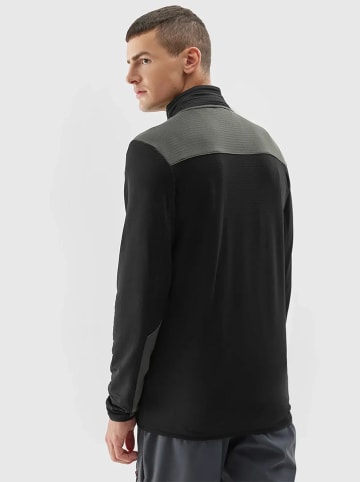 4F Fleecejacke in Grau/ Schwarz