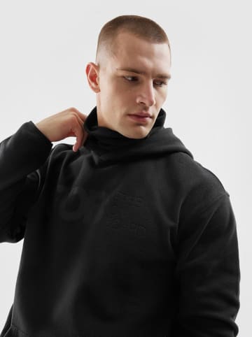 4F Fleece hoodie zwart