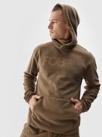 4F Fleece hoodie bruin
