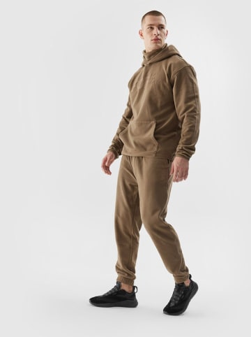4F Fleece hoodie bruin