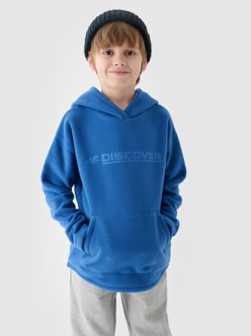 4F Fleece hoodie blauw