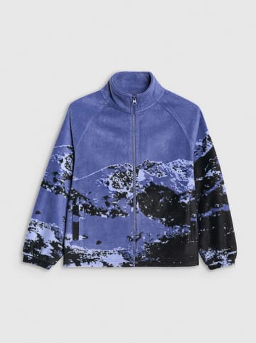 4F Fleece vest blauw/zwart