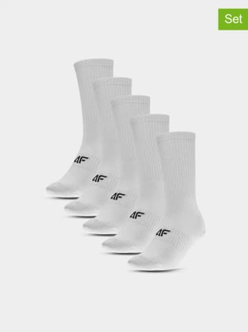 4F 5-delige set: sokken wit
