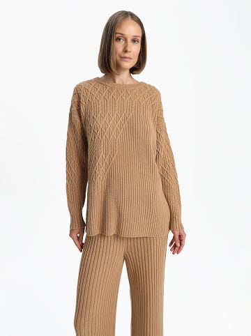 BGN Sweter w kolorze karmelowym