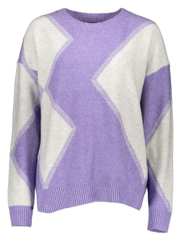 Cecil Sweter w kolorze fioletowo-kremowym