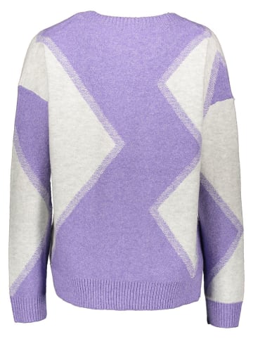 Cecil Sweter w kolorze fioletowo-kremowym