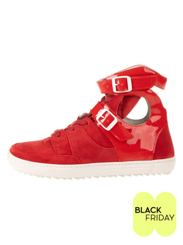 Birkenstock Skórzane sneakersy "Thessaloniki" w kolorze czerwonym