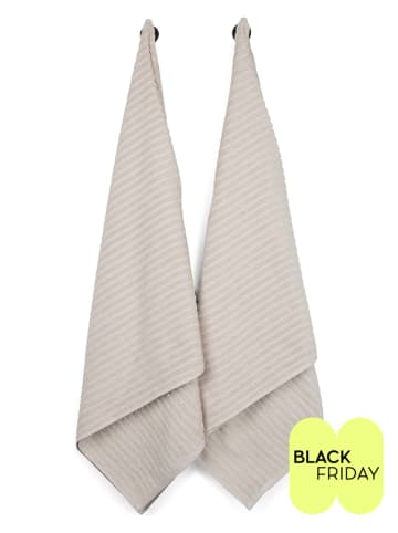 avance Ręczniki prysznicowe (2 szt.) w kolorze beżowym - 70 x 140 cm